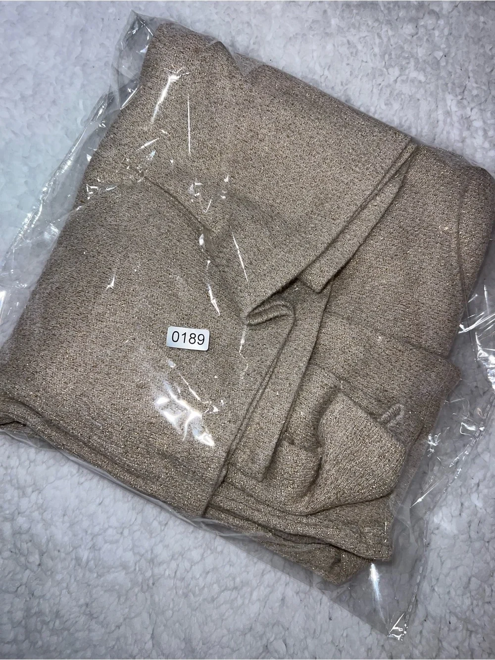 Banana Republic Men's Metallic Beige Crewneck Sweater
